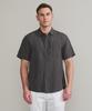 PANICALE Charcoal Linen Blend Short Sleeve Shirt