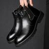 Martin boots leather British casual Chelsea boots medium and high top velvet warm new boots