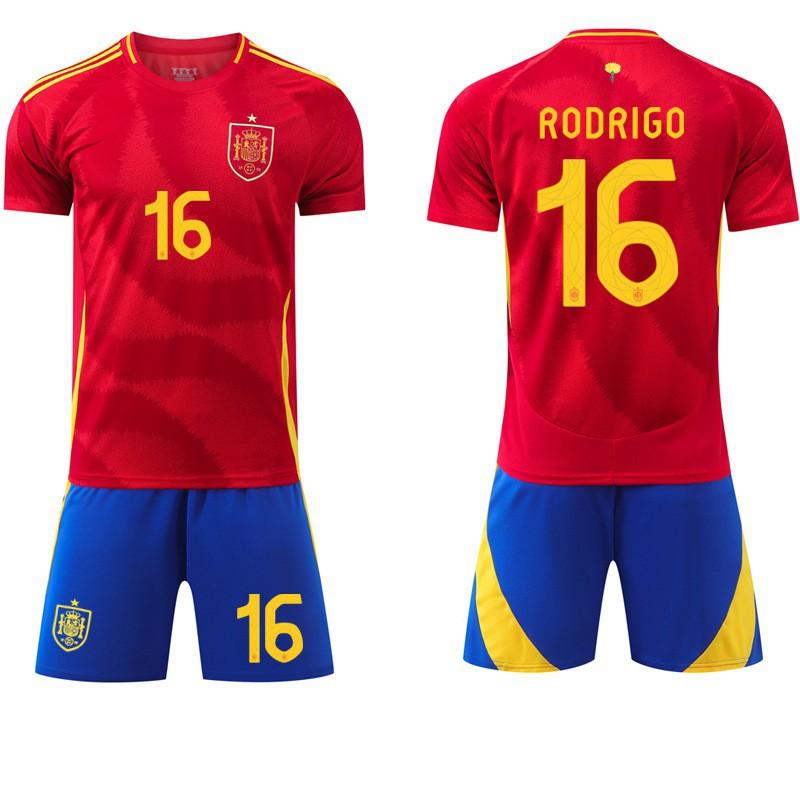 European Cup 7 Morata No. 19 Yamal 17 Nico Jersey Olmo Spanish Home Football