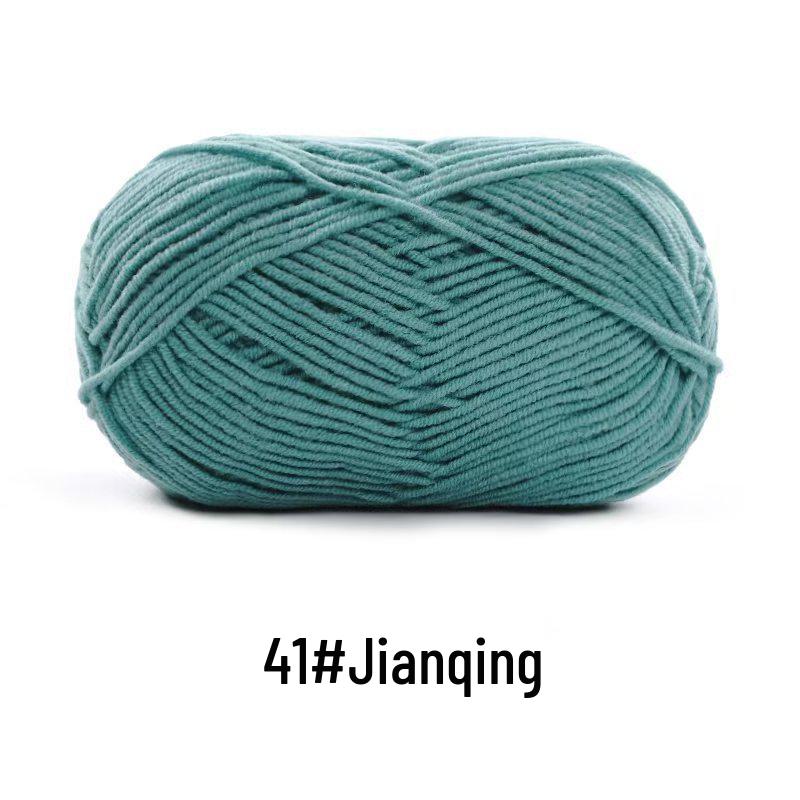 Suhe Meng Xiaoxiao 4-Ply Combed Cotton Milk Yarn for DIY Knitting: Blanket, Hat, Scarf Projects