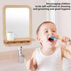 Wooden and Acrylic Wall Mirror for Kids with Hooks and Shelf, Baby Safety Shatterproof Entryway Acrylic Wall Mirror, Unbreakable Wood Frame Toddler