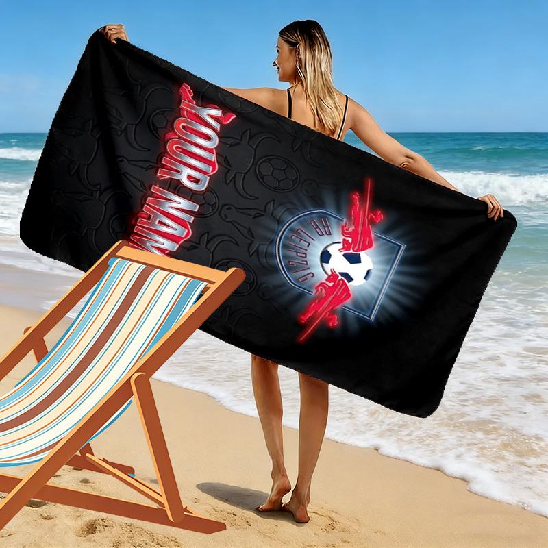 Name Custom RB Leipzig Print Beach Towel, Large Soft Quick Dry Towel for Beach Camping Swimming