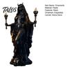 Kompakte gruselige Dekoration Hekate Griechische Göttin Statue mit magischen Hunden, Fantasy-Thema Okkultes Zimmerdekor Harzskulptur, Mythologische Figur für