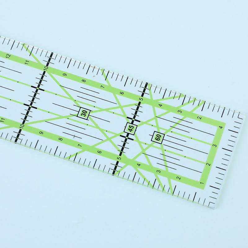 Fenrry 1PC Sewing Rulers Guides for Fabric Acrylic Quilting Rectangular Rulers with Anti-Slip Grips