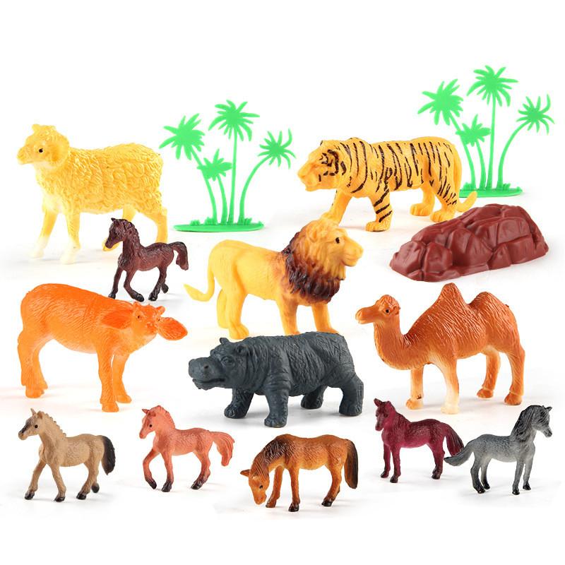 Ρεαλιστικό Σετ Ζωικών Φιγούρων από PVC με 9 Ζώα του Δάσους για Διακόσμηση Φάρμας