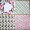 24 Sheets Flower Craft Paper Pads Cutting Dies Art Background Origami Scrapbooking Card Making