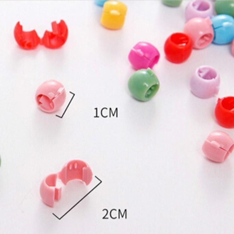 100 Pcs Mini Hair Claw Clips For Women Girls Cute Candy Colors Beads Headwear
