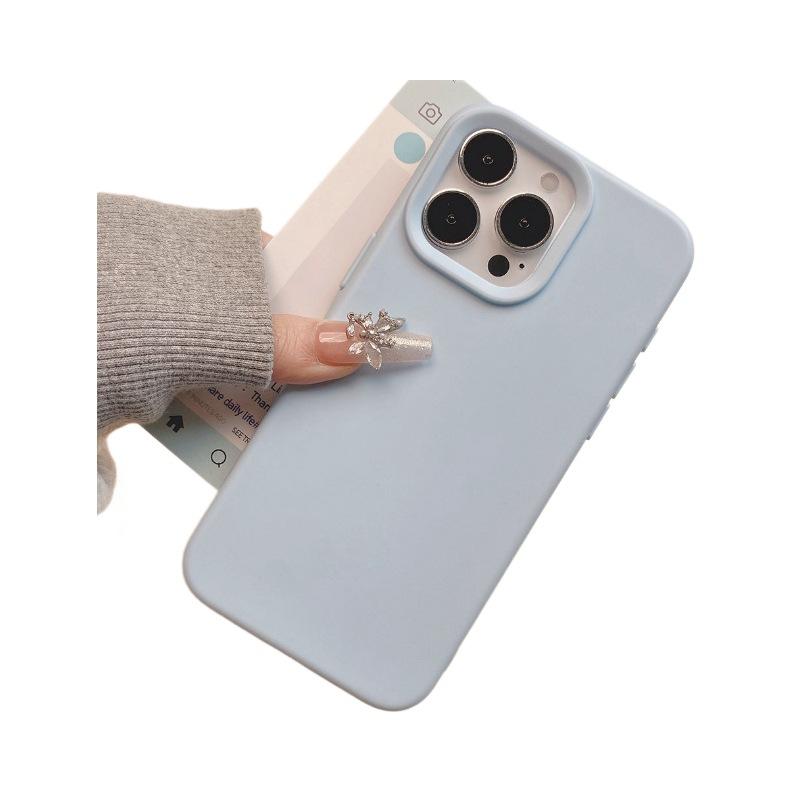 Applicable To Apple 16pro Silicone Anti Fall Mobile Phone Case IPhone 13 Simple Solid Color 15 Full Inclusive Matte Protective Case