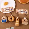 Cartoon Capybara Bread Plush Keychain Cute Plush Capybara Pendant Creative  Backpack Decoration Accessories Gifts
