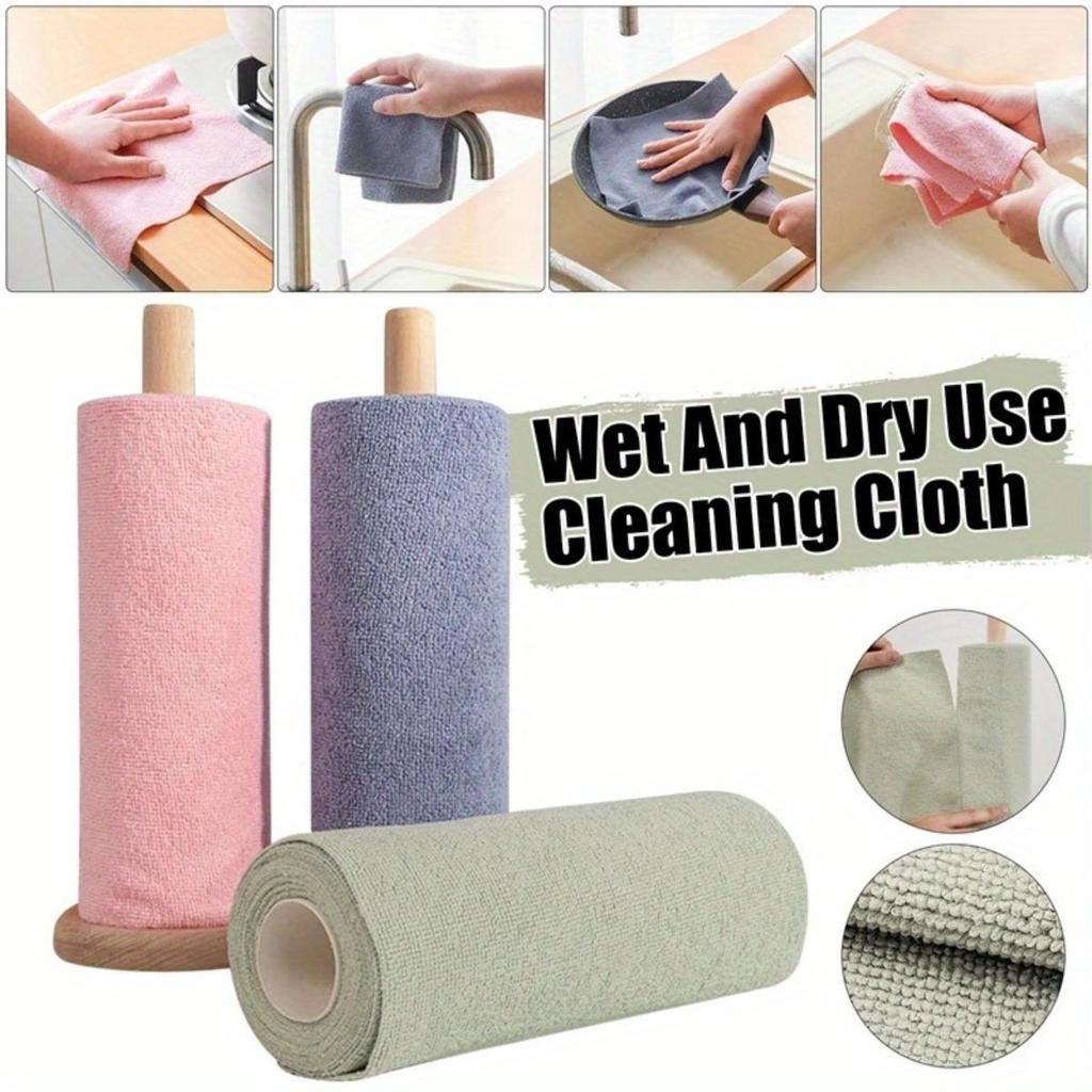 1 Roll of Reusable Cleaning Wipes with A Total Length of 4 Meters, Suitable for Living Room, Bedroom, Kitchen Towel Rolls, and Dishcloths