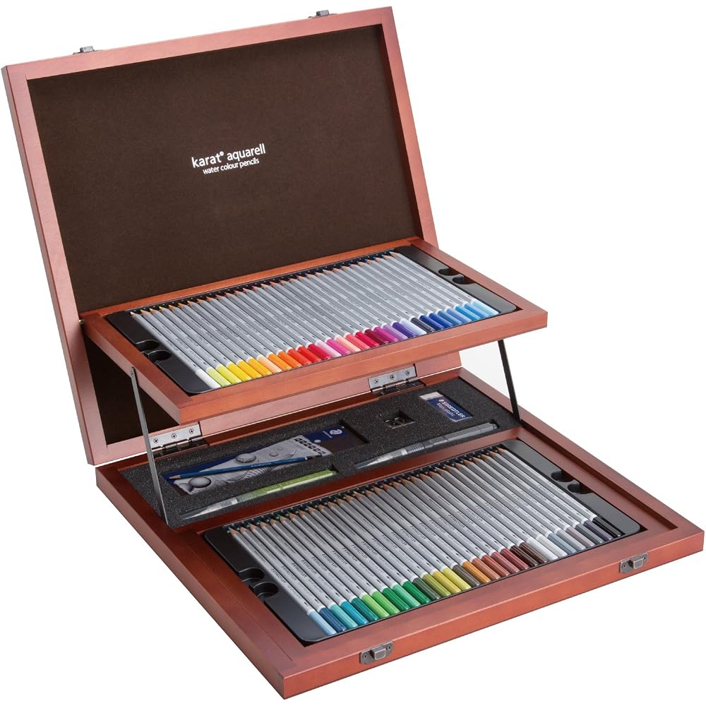 Staedtler Colored Pencils 60 Color Watercolor Pencils Calato Querrell Creative Box 125 W60-1