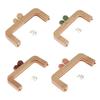 7.72" Length Wooden Purse Frame Kiss Clasp Lock DIY Bag Lock Square Coin Frame Clasp for DIY Crafts Bag Purse Making