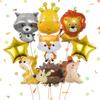 7pcs Fox Hedgehog Raccoon Deer Animal Foil Balloons Birthday Woodland Forest Theme Thanksgiving Day Party Decor Baby Shower Gift