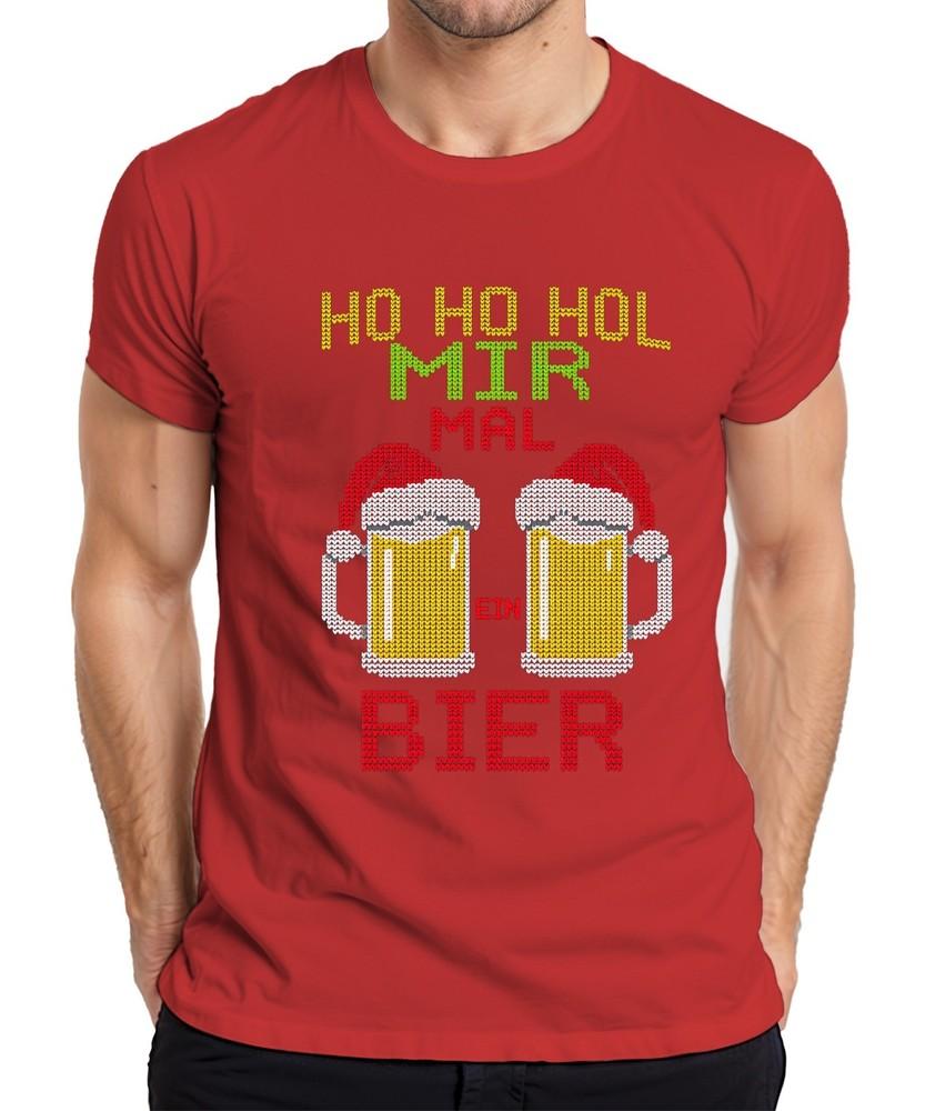 Ho Ho Get Me A Beer Christmas Knit Beer Mug Beer Lover Unisexs Tshirt