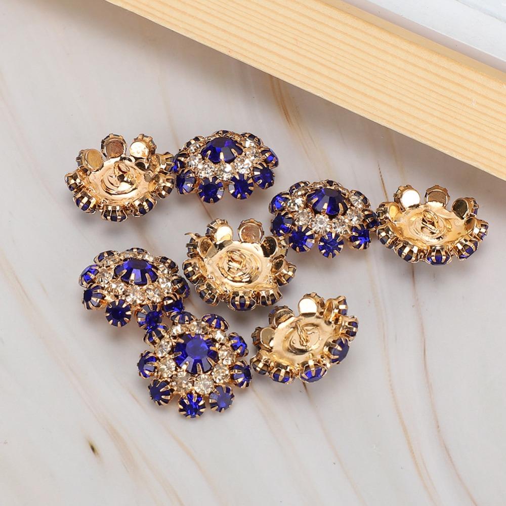 10pcs Royalblue Decorative Brooch Buttons Clothes Accessories Buttons  Holiday Decor