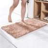 Inyahome Plush Microfiber Non Slip Soft Bathroom Rug Absorbent Machine Washable Chenille Bath Mat Quick Dry Shag Bathroom Carpet
