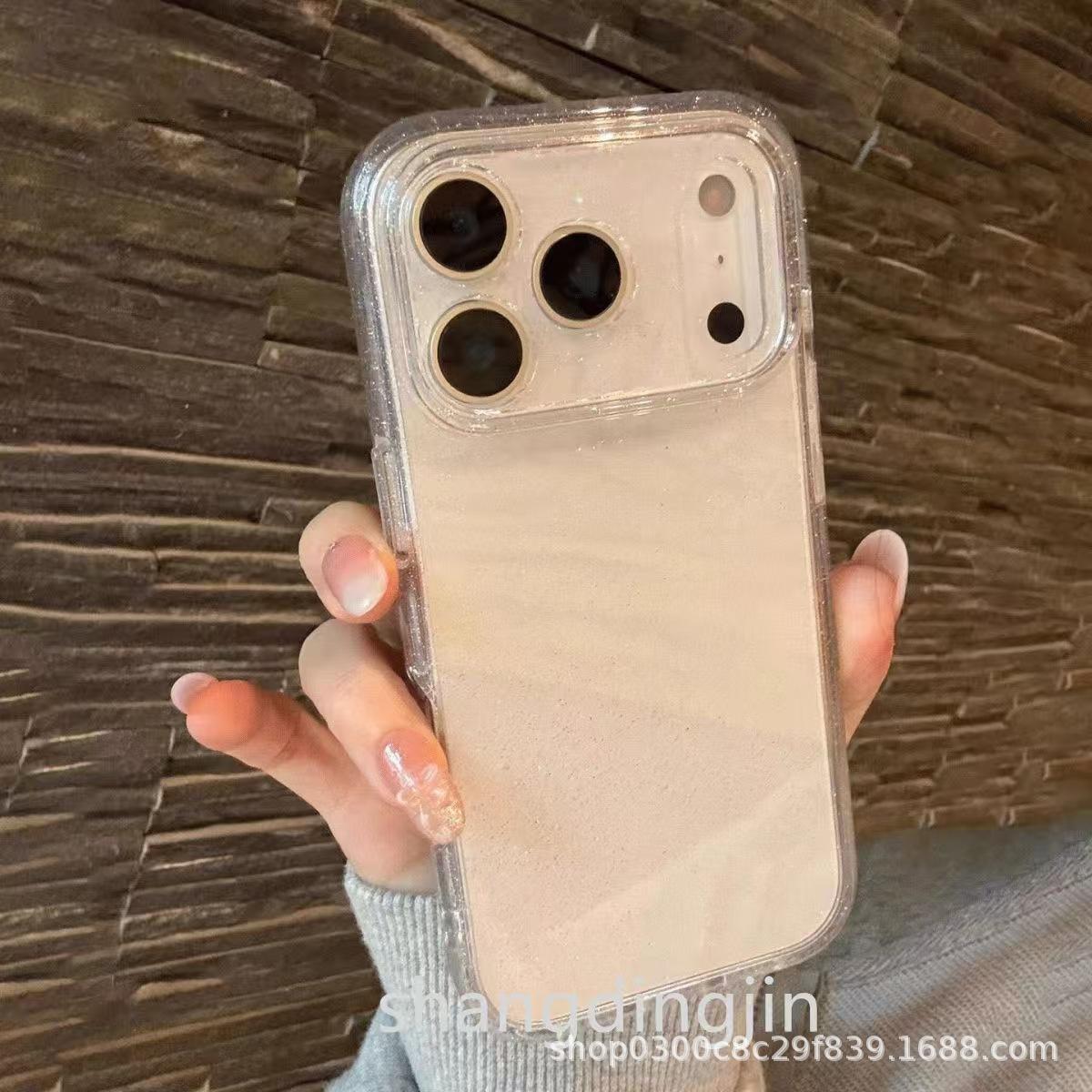 

Glitter Clear Soft Case for iPhone 17 Pro Max and 16 Pro Max with Precision Cutouts iPhone 12 прозрачный/мерцание