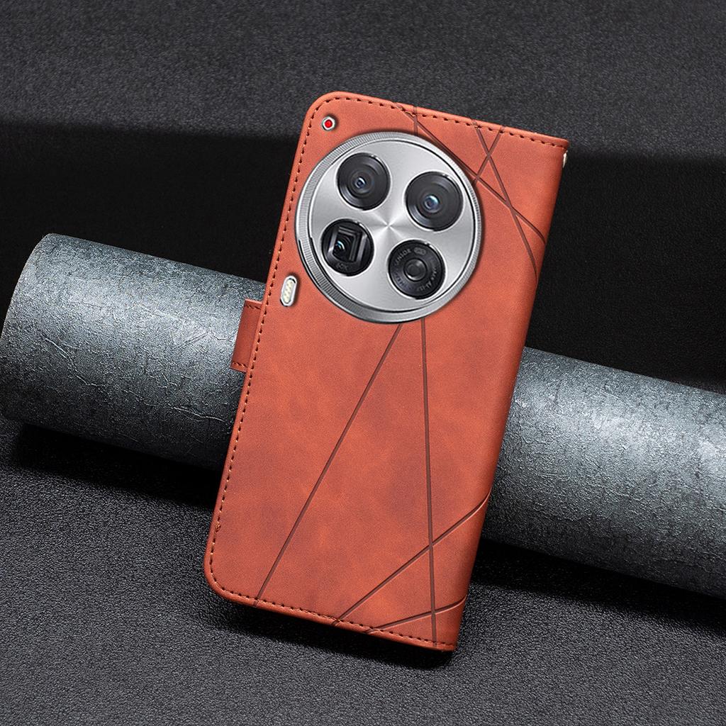 BINFEN COLOR For TECNO Camon 30 Premier 5G Phone Cases Wallet Stand Geometry Imprinted Leather Cover