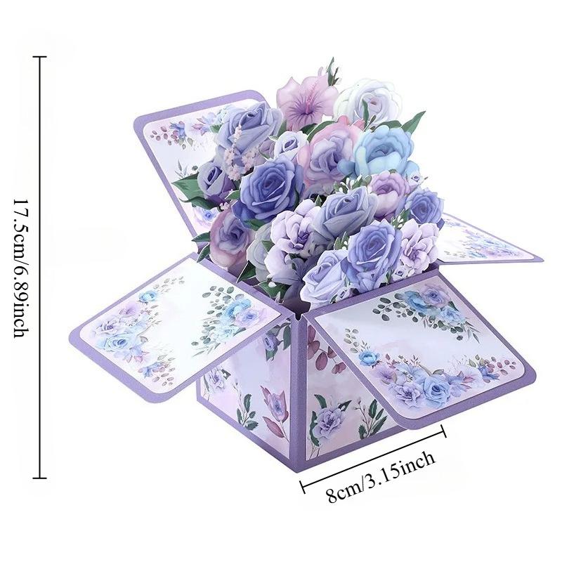 3D Pop Up Hummingbird & Flowers Happy Mother's Day Card 3D Greeting Cards Festival Birthday Wedding Invitations Thank You Card