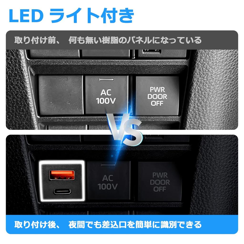 Jiooy Toyota USB Port 90 Series USB Expansion Kit Dual USB Port Rise USB Power Expansion Yaris Cross Car USB Port Vellfire 30 RAV4 Power Socket USB