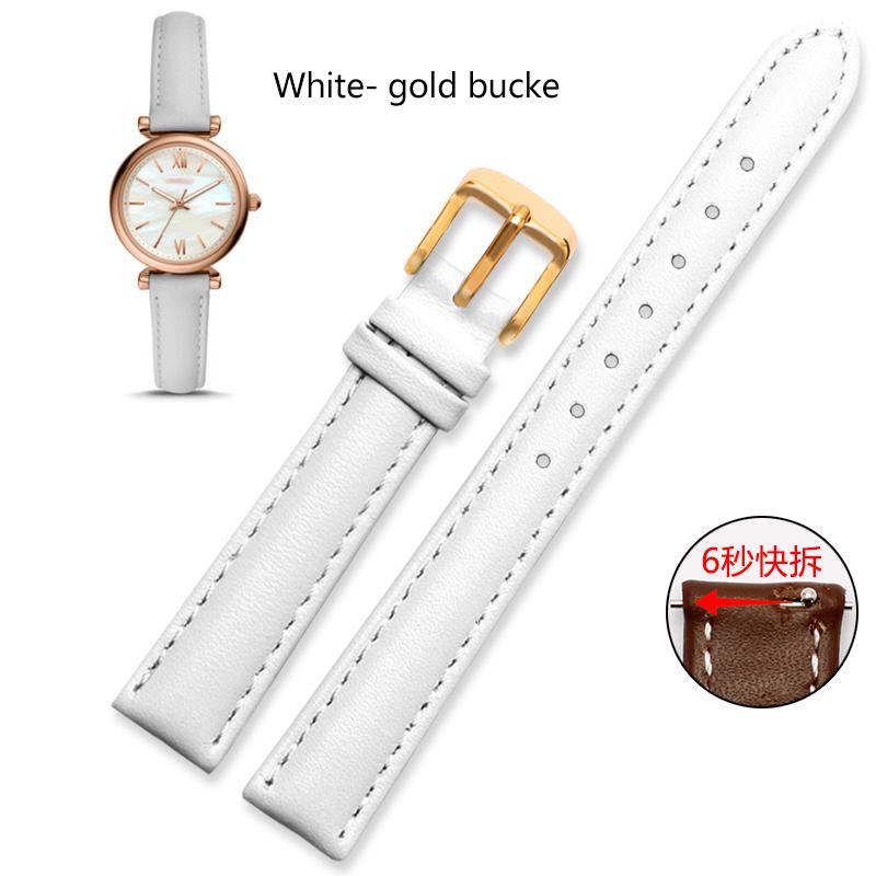 12mm 14mm 16mm 18mm 20mm Men Women Genuine Leather  Watch Band For Casio Fossil DW Folli Follie Watch Strap Bracelet Accessories