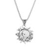 Sun and Moon Embrace Retro Trendy Jewelry Pendant Necklace