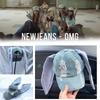 Omg Newjeans Hanni Danielle Round Top Baseball Cap With Rabbit Ears For Summer
