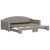 VidaXL Lit de jour avec lit gigogne taupe 90x200 cm tissu 3197533