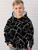 Kids Clothes Boys Hoodies Long Sleeve 3D Simple Print Children Spring Fall Clothes Casual Outdoor Pullover Boy Girl Clothes Tops