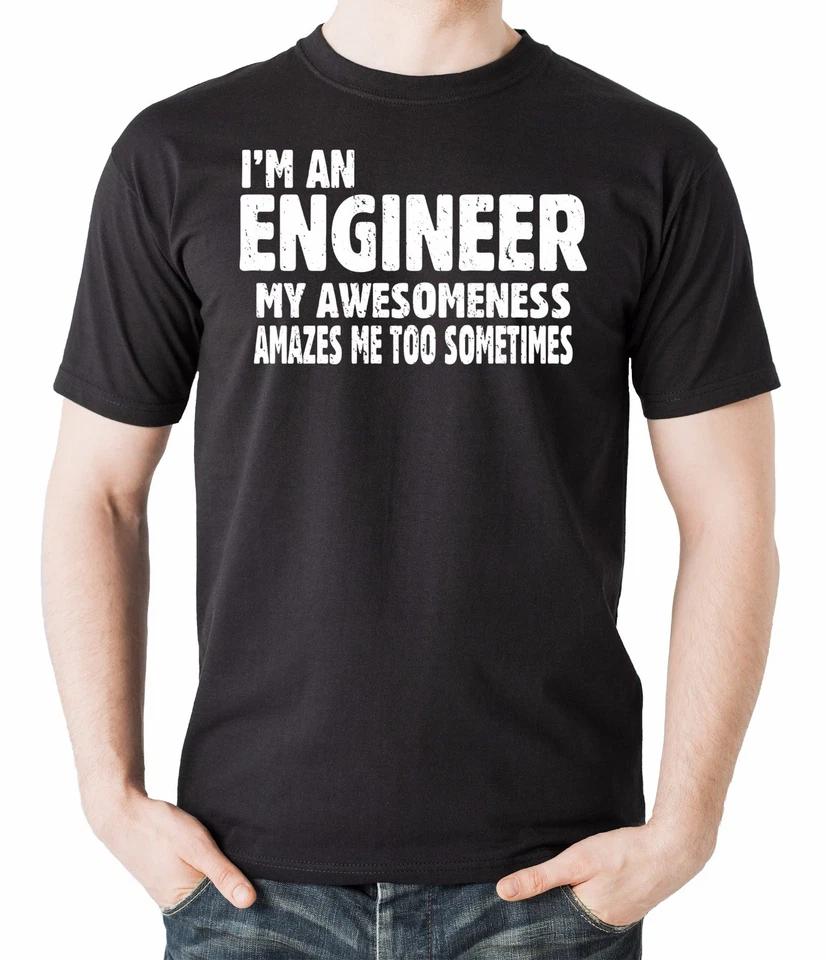 Gift For Engineer T-T-shirt Engineer Awesomeness Funny Tee T-shirt M