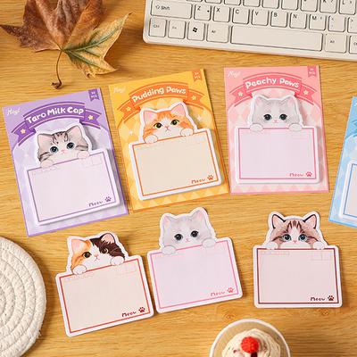 Cute Little Cat Sticky Note, Self-adhesive Message, Memo Pad, DIY Notebook, Decoration Material Paper,student Memo