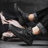 38-46 Fall/ Winter Mens Handmade  Leather  Soft Sock Ankle Boots Autumn Winter Men Boots Men's Ankle Boots Handmade Plush Shoes Casual Shoes