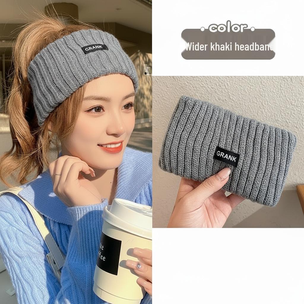 Fashionable Winter Women's Knitted Wool Headband: Windproof, Cold-Proof, Warm, Versatile Ins Style Hairband