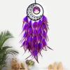 Nordic Tree Of Life Crystal Wall Hanging Ornaments Dream Catcher Hand-woven Feather Wind Chimes Festival Gifts Home Decorations