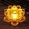 Lotus Outline Design Lotus Candle Lamp Soft LED Light Source Flameless Decor Light  Altar Worship