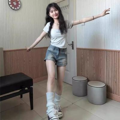 Amerikanische Retro High-Waisted A-Linien Denimshorts für Damen - Schlankmachend, Elastisch, Weitbeiniger Stil für den Sommer