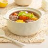 ZISIZ Japanese Style Hammered Ceramic Instant Noodle Bowl Set with Lid