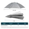Przenośny Kapelusz Parasol Przeciwdeszczowy Unisex Składany Zewnętrzny Wędkarstwo Osłona Przeciwsłoneczna Wodoodporny Kemping Nakrycie Głowy Plażowe Kapelusze Wędkarski Kapelusz