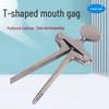 T-formad munöppnare i rostfritt stål för tandvård och munövningar