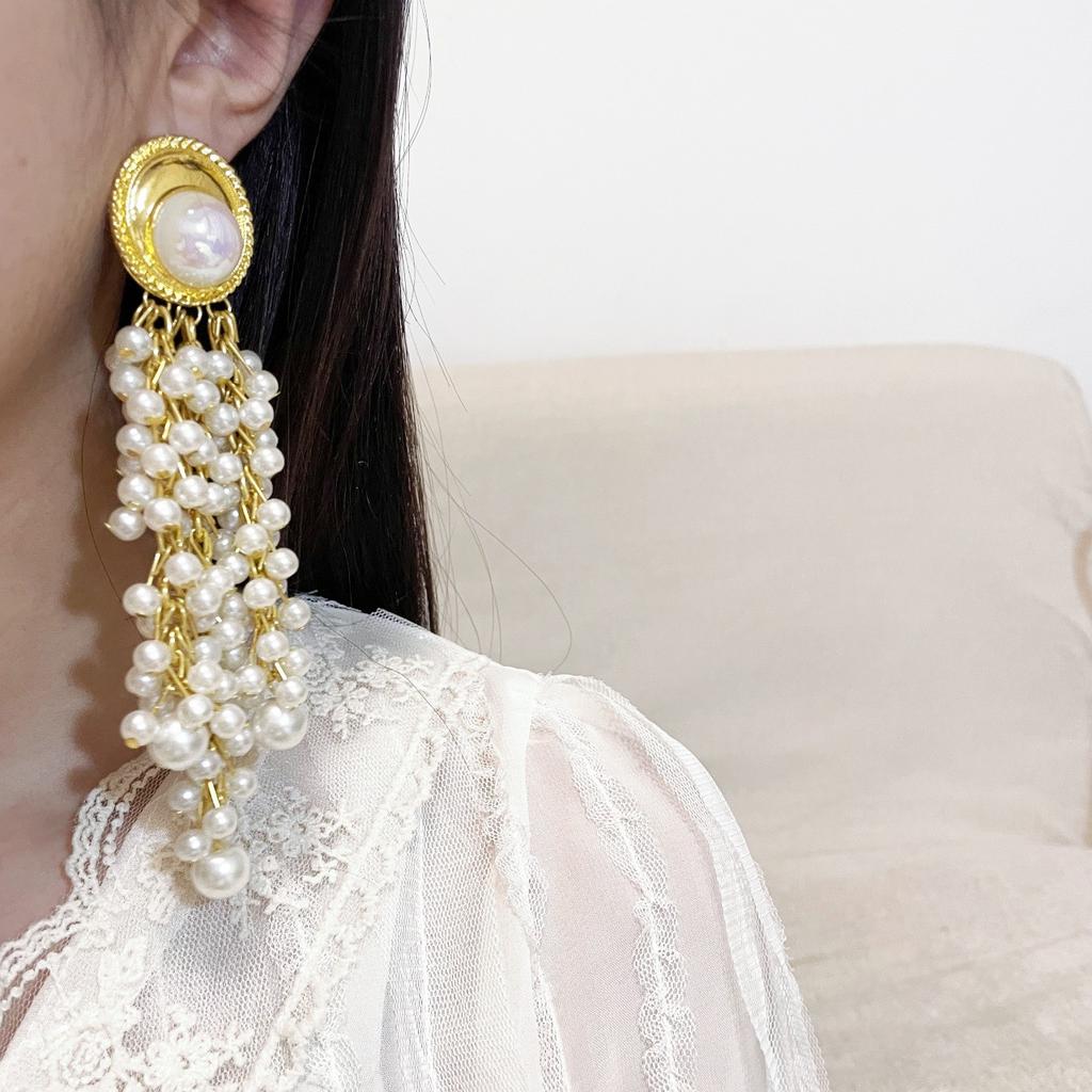 Brincos Longos com Franjas Retro Franceses, Modernos, de Alta Qualidade, Elegantes e Tendência