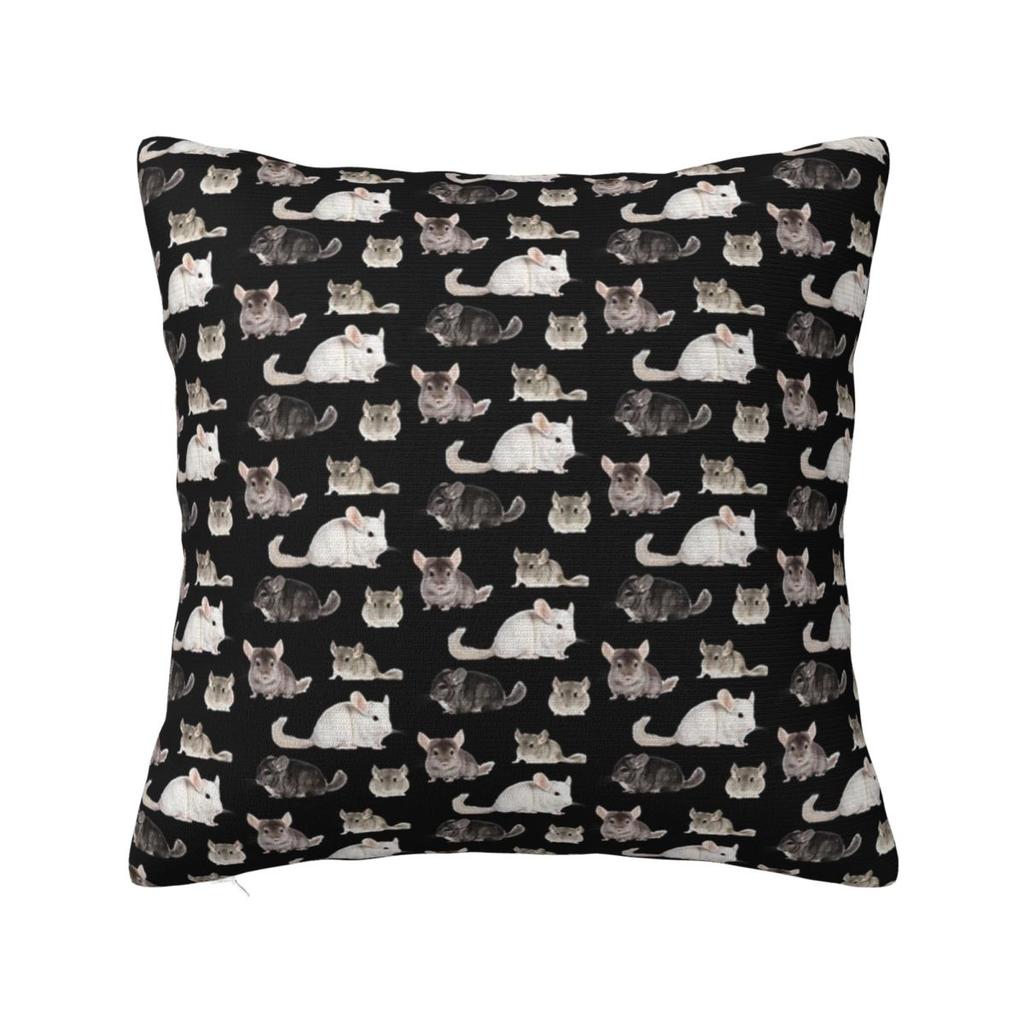 Chinchilla Sticker Pack Square Pillowcase Pillow Cover Polyester Cushion Decor Comfort Throw Pillow for Home Living Room