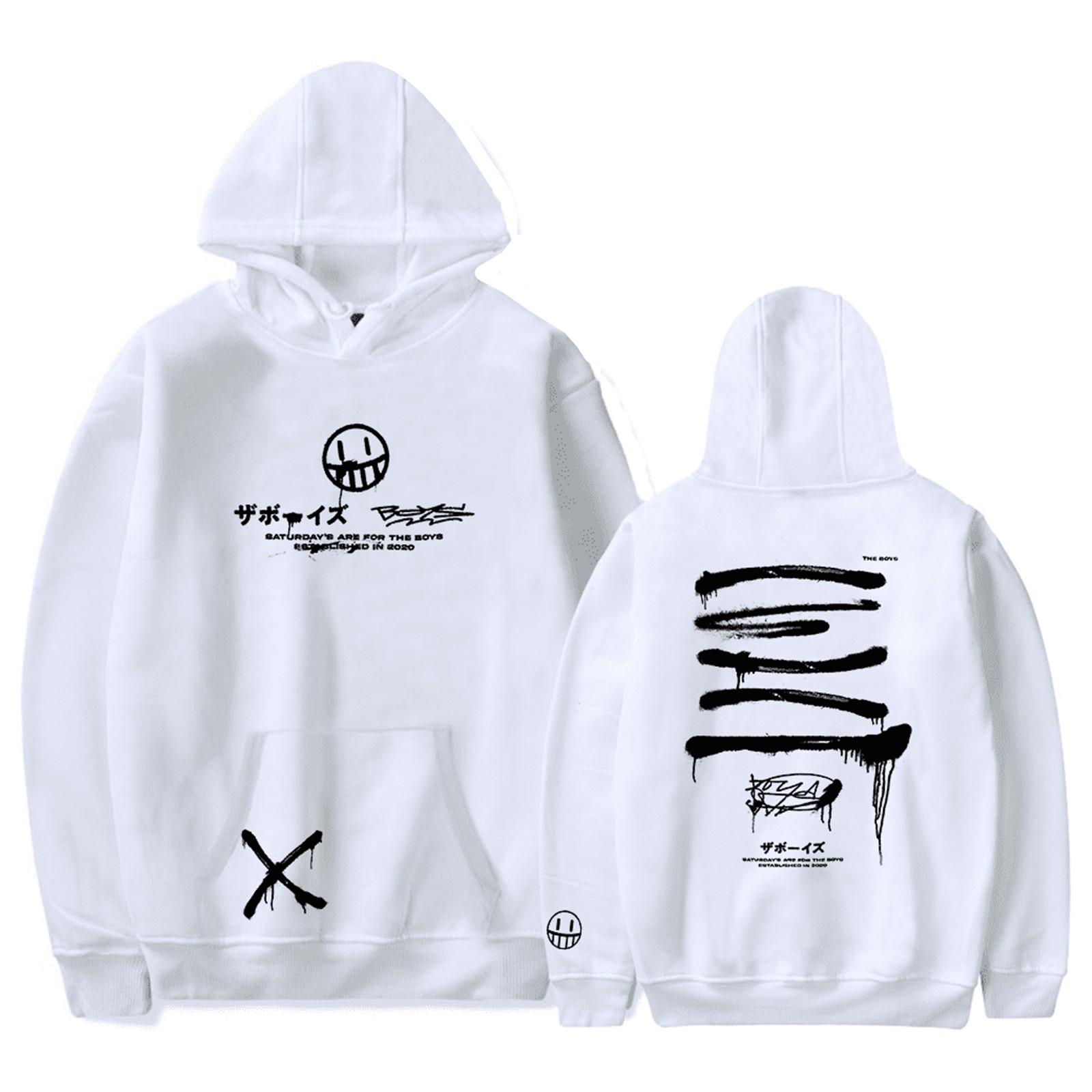 

Женские повседневные модные принты с длинным рукавом и круглым вырезом, толстовки, пуловеры, топы XL белый