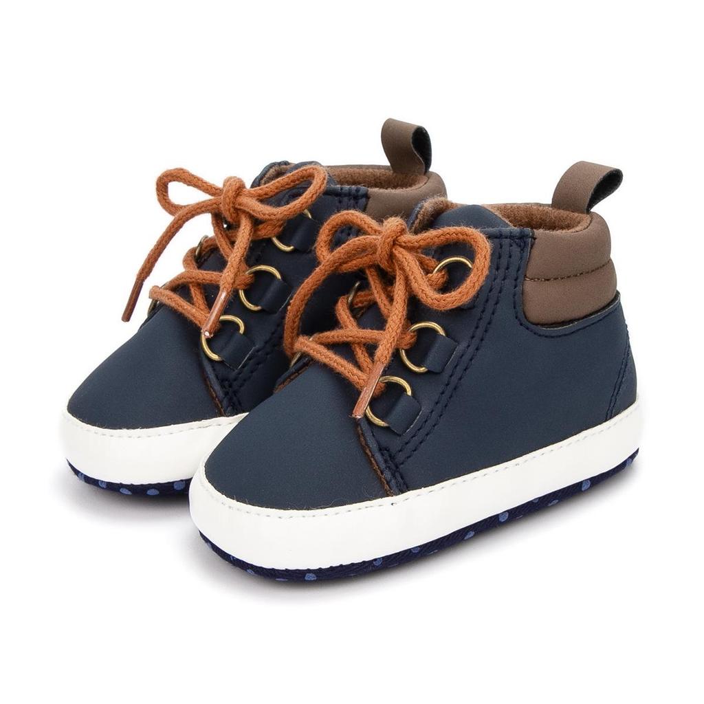 High-Top Soft Sole Baby Walking Shoes for 0-1 Year Olds - Casual Sports Style