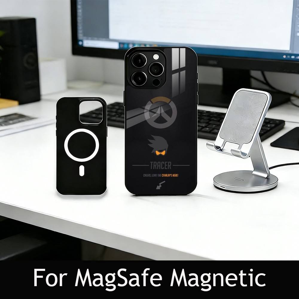 G-Game O-Overwatch Phone Case For iPhone17,16,15,14,13,12,11 Plus,Pro Magnetic For Magsafe Wireless Charging