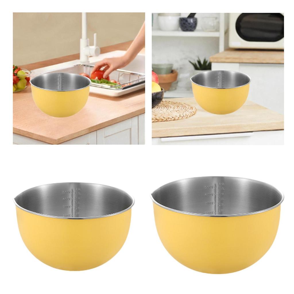 Stainless Steel Mixing Bowl Serving Bowl Bakeware Washing Bowl for Pantry Baking