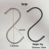 Cross-Border S-shaped Iron Hooks: 11 Specifications In Black & Silver for Hanging and Connecting