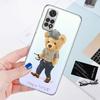 Brand Fashion Bear Phone Case for Xiaomi Redmi Note 11 10 Pro 9 K40 8 7 9S 11T 10S 8T 9A 9C 9T 11S 10C Note 11 Silicone Funda