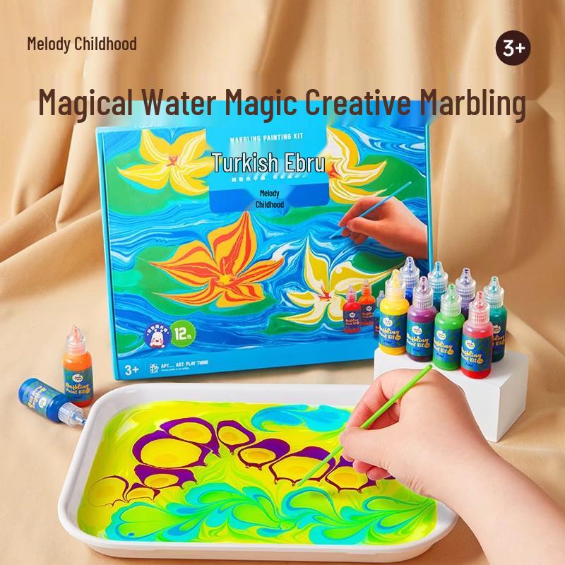 

Milo s Ebru Marbling Set: Washable Finger Paint & Drawing Tools for Kids