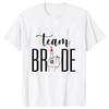 Unisex Tshirt Team Bride Graphic Tee Crew Neck Short Sleeve Ring Hand Letter Print Bachelorette Wedding Party Casual Top