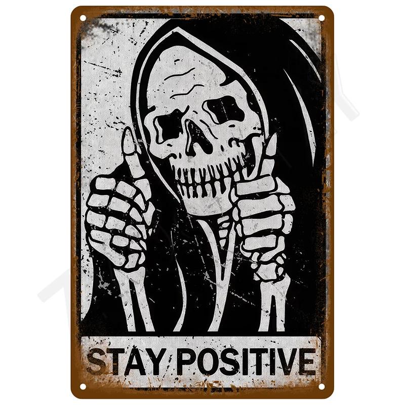 High Definition Tin Sign Vintage Warning Funny Retro Metal Wall Art Decor Set for Garage Man Cave Bar Pub Home Bathroom Kitchen